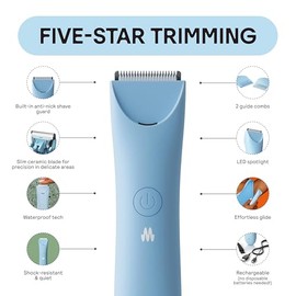 MERIDIAN Slimmer Trimmer – Línea eléctrica de bikini y recortadora de pelo púbico para mujeres, peluquería corporal para áreas íntimas, piernas y axil