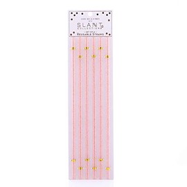 Slant Collections Reusable Straws BPA-Free Acrylic Washable Tall Straw Set, 6-Count (11-Inches Tall), Pink Glitter & Gold