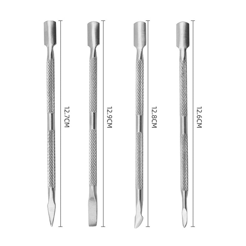4 pieces cuticle pusher, 2 in 1 professional nail pusher