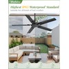 Fanbulous 48" Outdoor Ceiling Fan No Light,IP65 Wet Rated Waterproof