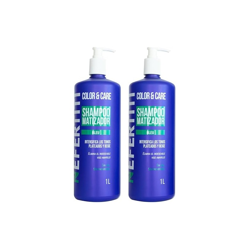 Shampoo Matizador Bleu Neferti 1L by Gaero | Intensifica Tonos