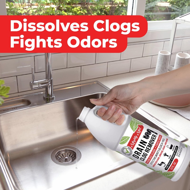 Mighty Mint Drain Clog Remover, Safe for Pipes and Septic,