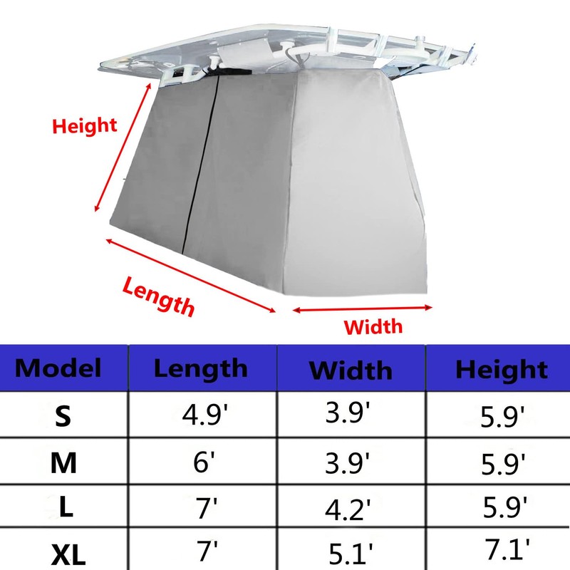 STHang-D Universal T-Top Center Console Cover for Boat, Protecting Boat