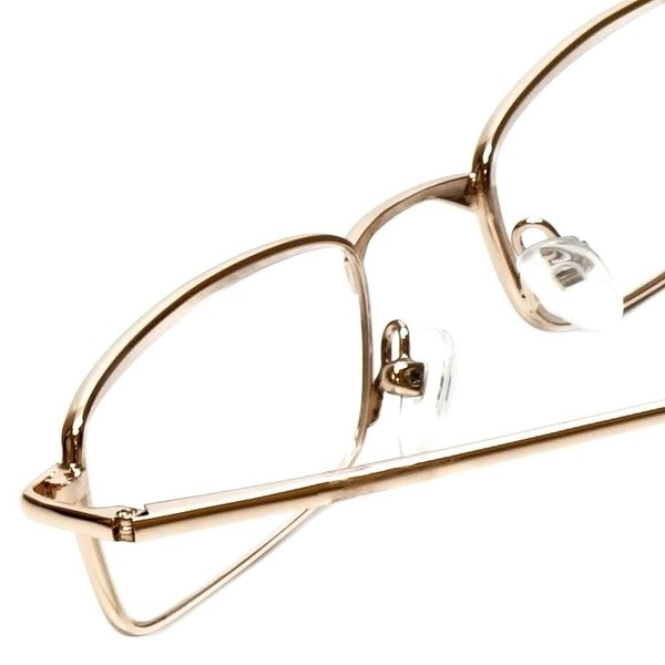Calabria R753 Designer Rectangular Metal Reading Glasses +0.50 Gold Men