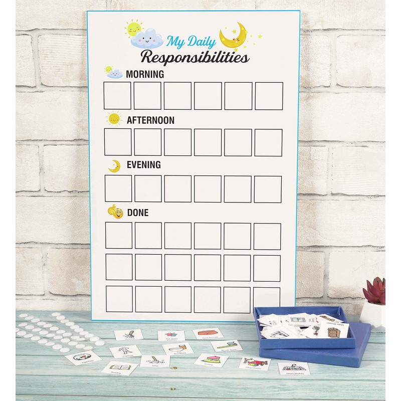 Inkdotpot Kids Daily Responsibility Checklist, to-Do List- Daily Routine- Chore