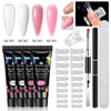 8 PCS Poly Nail Gel Starter Kit Poly Clear White
