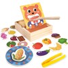 Wooden Feeding Toy Montessori Pretend Play Food Set for Kids