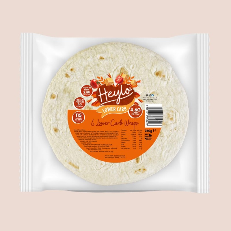 Heylo Low-Carb KETO Wraps | Pack of 6 x 40g