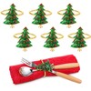 6 Pieces Christmas Napkin Rings Christmas Tree Napkin Rings Holders