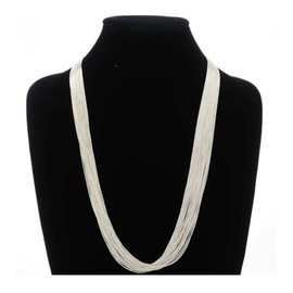 Native American Liquid Silver Necklace 40 Beautiful High Shine Strands 2873