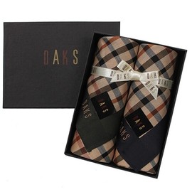 Daks 대구백화점 닥스닥스 기본체크 손수건 2매세트(4번) Daegu Department Store Daks Daks Basic Check Handkerchief Set of 2 (No. 4)