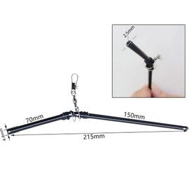 Young Wolf 20X PVC Balance Connector Fishing Tackle Sea Fishing Accessory, Rotating Buckle Fishing Balance Connector Fishing Black (220mm)