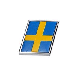 Swedish Flag Car Badge Emblem Sticker Metal Refit Skewed 2x2.5cm/0.78x0.98inch Small Sweden Flags Decal Car Body Rear Trunk Sticker Car Flag