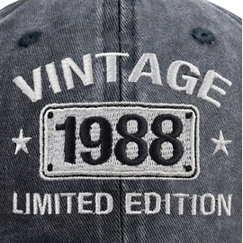 Vintage 1925-2005 Limited Edition Hats for Men Women, Personalized 20th-100th Birthday Gifts for Dad Mom Retirement