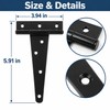 Black T-Shaped Gate Door Hinge – Heavy-Duty Triangle Strap Hinge