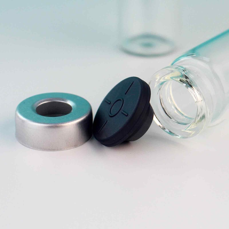 Empty Vials with Self Healing Injection Port with Off Aluminum
