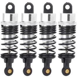 RC Shock Absorber, 4Pcs Aluminium Damper with Redesign Compatible with HSP 1/10 RC Car Climbing (Silver)