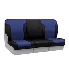 Coverking Custom Fit Front 40/20/40 Seat Cover for Select GMC Sierra 1500/2500 Models - Neosupreme (Navy Blue with Black Sides)