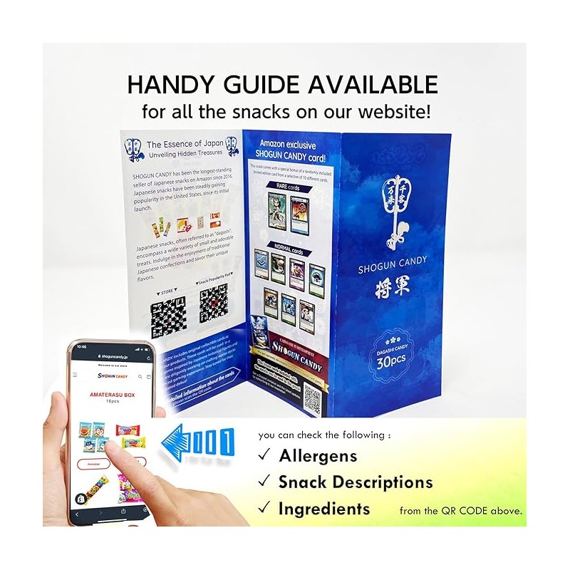 SHOGUN CANDY Box Japanese Snacks & Candy 30 Pieces Variety