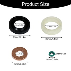 Gkhlg 1 Set Diesel Injector Seal Kit Fuel Nozzle Seal Kit Washer O-Ring Injector Holder Repair Kit for Mechanics to Repair Diesel Injector for Car Workshop