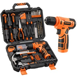 157-Piece Tool Set, 8V Cordless Drill Set, Hand Tool Kit for Men and Women
