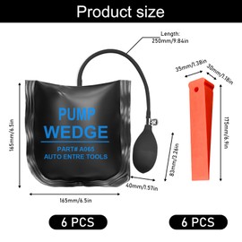 6 Piece Mounting Cushion Set: Mounting Cushion Air Pump of 300 kg, Wedge Air Cushion Pump Cushion Assembly Aid Inflating Cushion, Air Wedge Pump Mounting Spreader Cushion for Installation of Windows