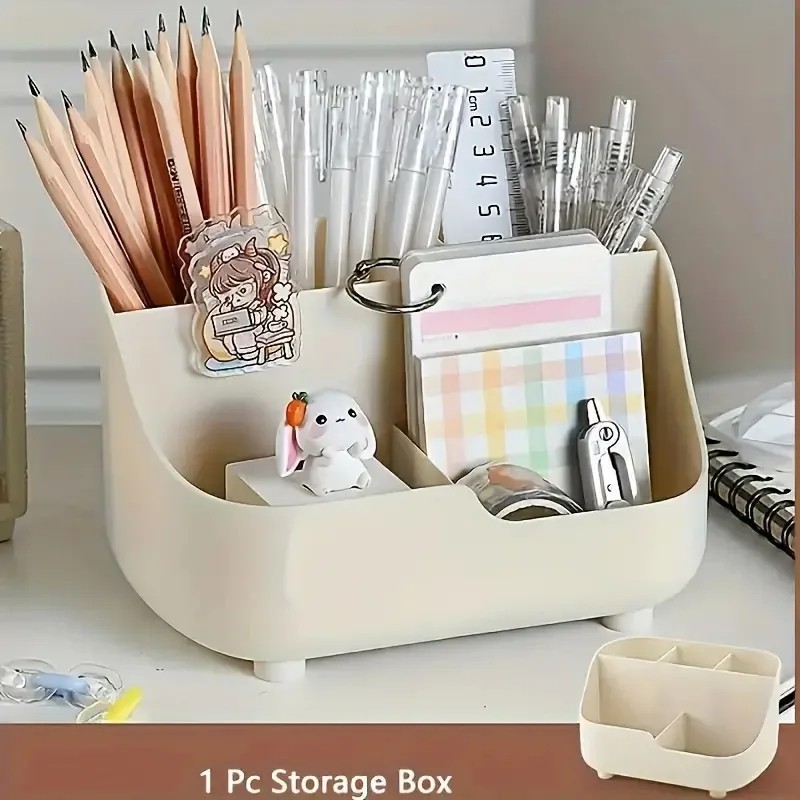 5-Section Office Desk Organizer for Stationery - Large Capacity Desktop