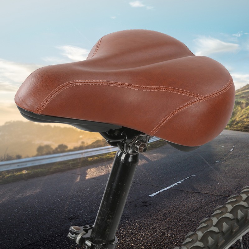 7010 PVC Leather Shock Absorption Bicycle Saddle Thicken Widen Cushion