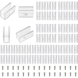 MMEEVT - Soportes de montaje de luz de neón para cuerda de neón, 100 luces de neón para instalación de clips de fijación para iluminación de tira flexible de neón de 6 x 12 mm, letreros de neón DIY