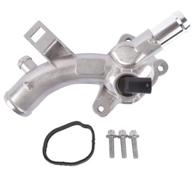 Bisenya Coolant Flange with Sensor Water Pipe Aluminium Compatible with Adam Corsa E D Astra J Meriva B 25192985 1338022