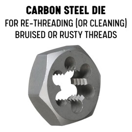 Drill America 2"-8 Carbon Steel Hex Die 8 Pitch, DWT Series