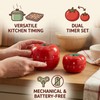2Pcs Kitchen Timer 60 Minutes Timer, Tomato Timer, Mechanical Kitchen