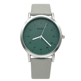 Women's Watch Dial Easy Read Analog Waterproof, grey/green
