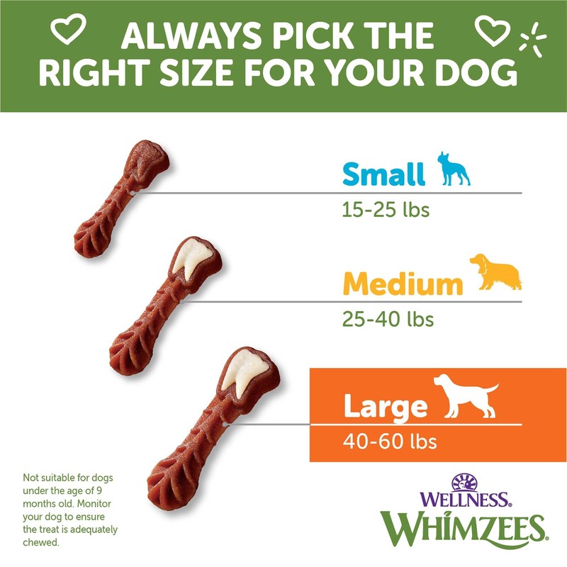 Wellness WHIMZEES Value Pack Dog Dental Treat, Chews, Freshens Breath,