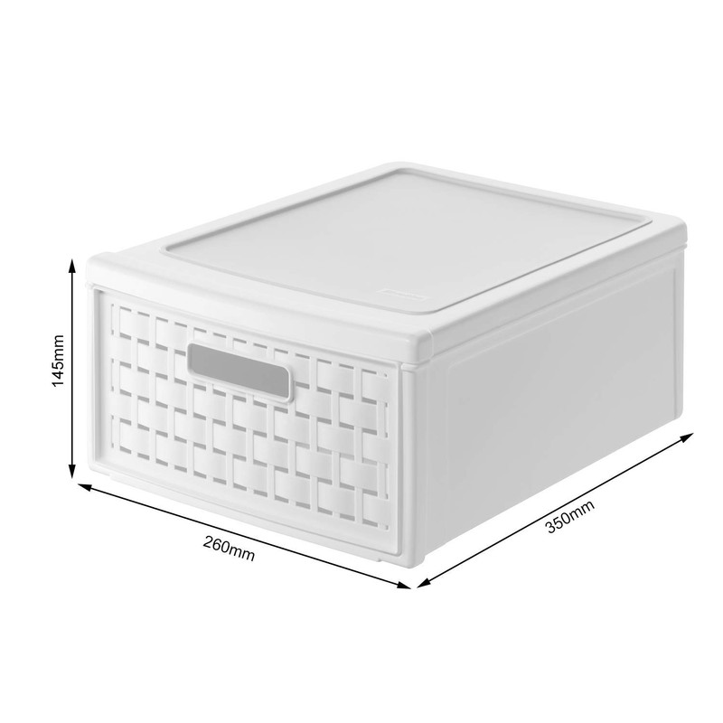 Rotho, Country, Drawer box 8.3 l in rattan-look, Plastic (PP)