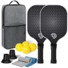 Toolzia Pickleball Paddle Set Graphite Carbon Fiber 2 Paddles with