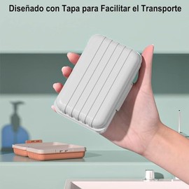 Jabón de Viaje, Bandeja de Jabón de Baño Portátil con Bandeja Adecuada para Baño, Gimnasio (Gris)