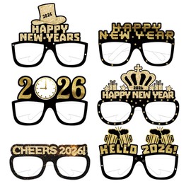 Happy New Year’s Eve Glasses 2026 - Pack Of 12 | New Year’s Eve Party Supplies 2026 | Happy New Year Glasses 2026, Happy New Year Decorations 2026 | New Year’s Glasses, New Year’s Eve Decorations