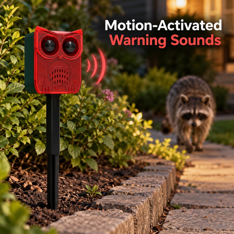 Solar Outdoor Motion Sensor Animal Alarm - Dog Barking &