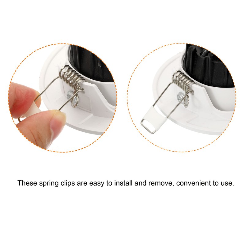 PATIKIL 40x17mm Downlight Spring Clips, 20 Pack Emitting Diode Recessed
