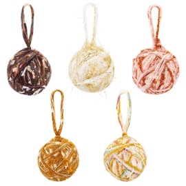 Bestewelry 5Pcs Felt Hanging Ornaments Colorful Wool Round Ball Charms Felt Wool Ball Hanging Pendant for Home Party Tree Decor Garland DIY Crafts Supplies 92mm