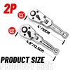 UYECOVE 1/4 3/8 Inch Drive Stubby Ratchet Set, Flex Head