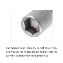 Kozelo 2pcs Power Nut Driver Bit - [1/4 Inch x 10mm] Quick-Change Hex Shank Magnetic Nut Setter Socket Wrench for Impact Drill Use