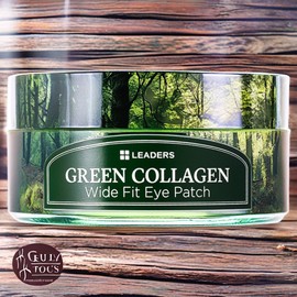 Leaders Eye Area Wrinkle Improvement Moisturizing Eye Mask Green Collagen Wide Fit Eye Patches 4 Pieces 60 Pieces / 리더스 눈가 주름 개선 수분 공급 아이 마스크 그린 콜라겐 와이드 핏 아이패치 4개 60개입