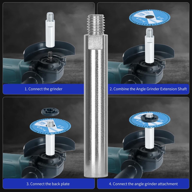12PCS Angle Grinder Attachments Kit with Flange Nuts, Angle Grinder