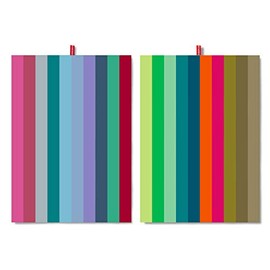 Remember TR19 Dry Towel Set Tea Towel Colourful Stripes 50 x 70 cm