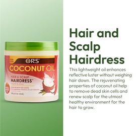 ORS Coconut Oil Hairdress for Hair and Scalp 5.5 oz (Pack of 1)