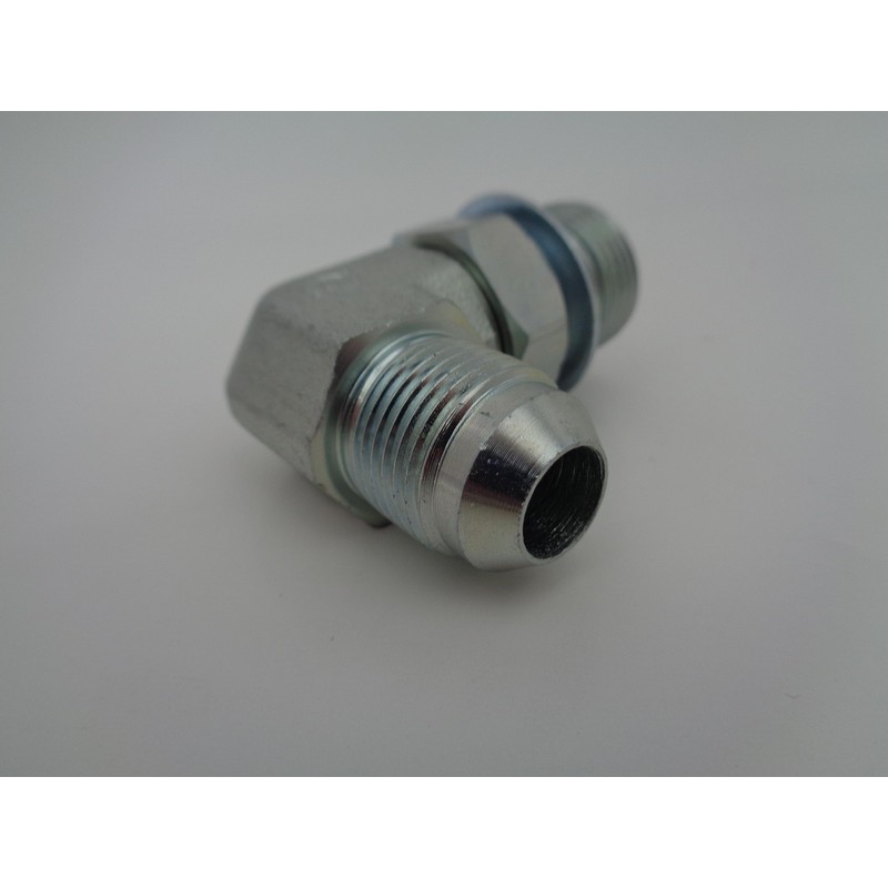 Hydraulic JIC x UNF Male/Male 90 deg Positional Compact Adjustable