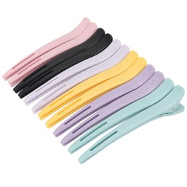 MOTIBACK Haarklammern Friseurbedarf, Abteilklammern Friseur Hair Clips, Haarclips zum Stylen und Schneiden, Große Haarklammern für Dickes & Dünnes Haare - 12 Packs