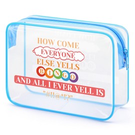 Bingo Lover Gift for Women Clear Makeup Bag Casino Gambling Games Gift Bingo Player Gift Transparent Cosmetic Bag Bingo Birthday Party Gifts for Sister Casino Lovers Gift Christmas Birthday Gift